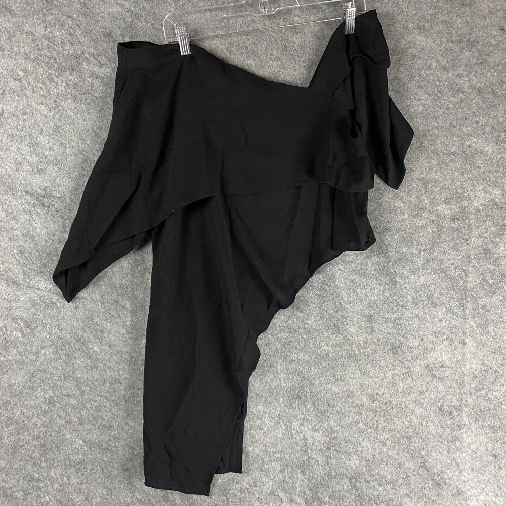 Koandaily Blouse Large Women's Cropped NWT Black Polyester New